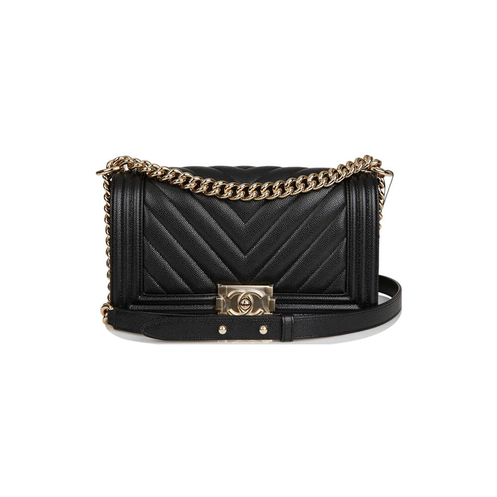 Chevron Caviar Boy Handbag