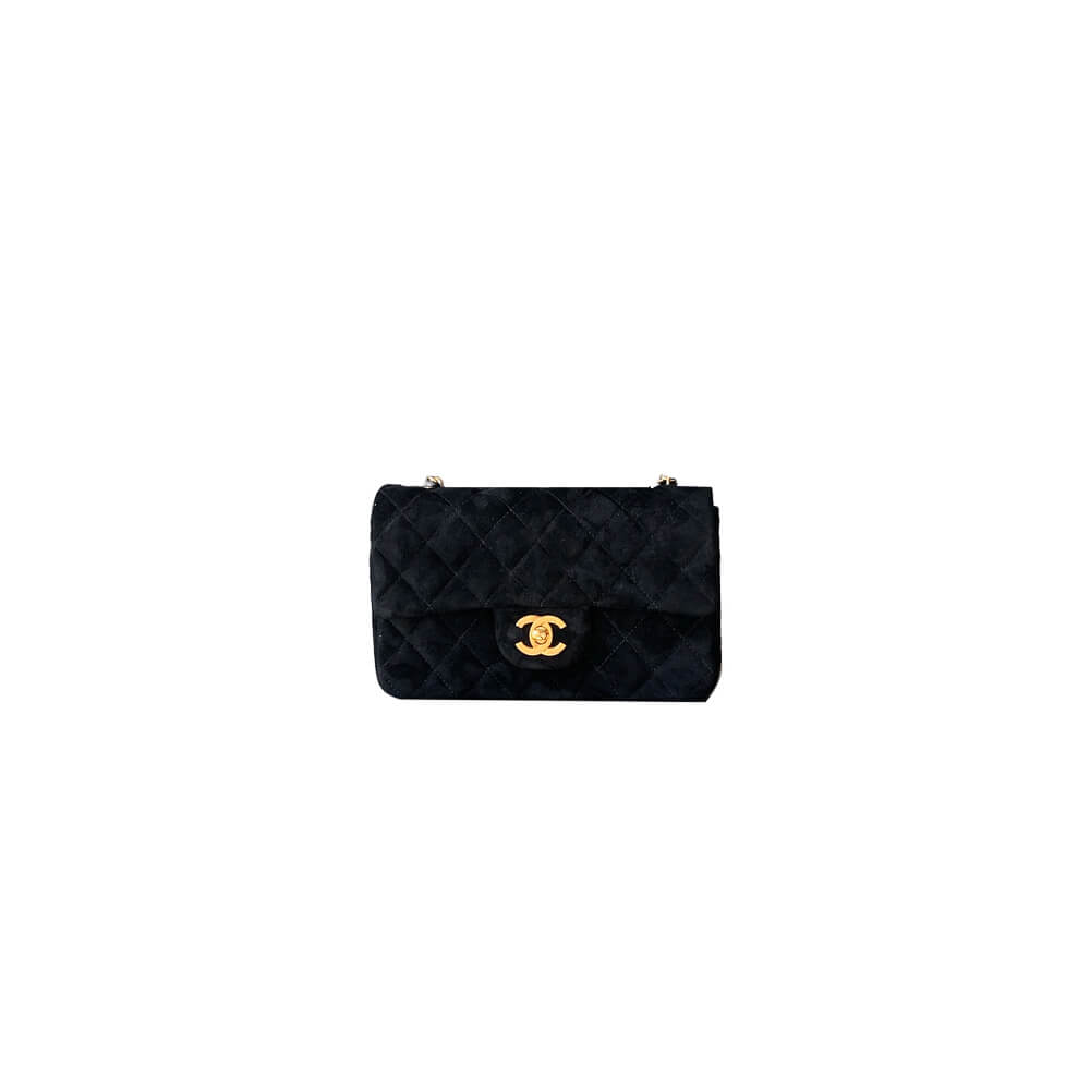 Suede Mini Flap Bag