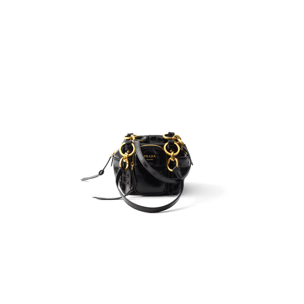 Dangle Leather Top-Handle Mini-Bag