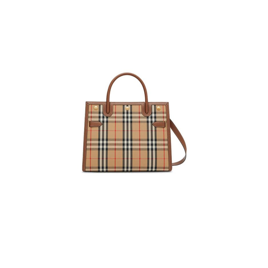 Small Vintage Check Two Handle Title Bag