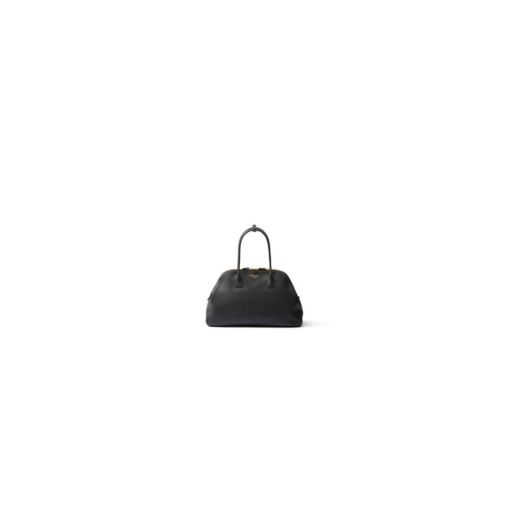 Large Leather Tote Bag with Zipper Closure