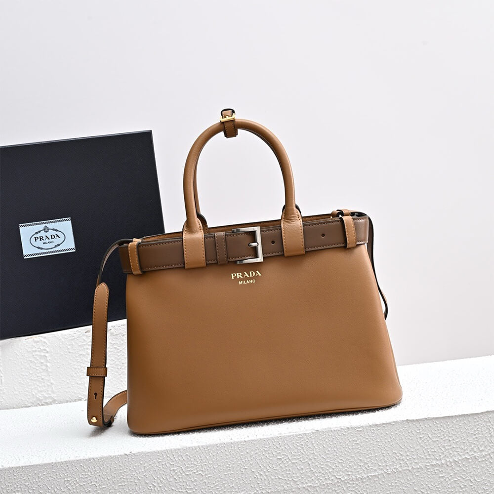 Buckle Small Suede Handbag with Belt