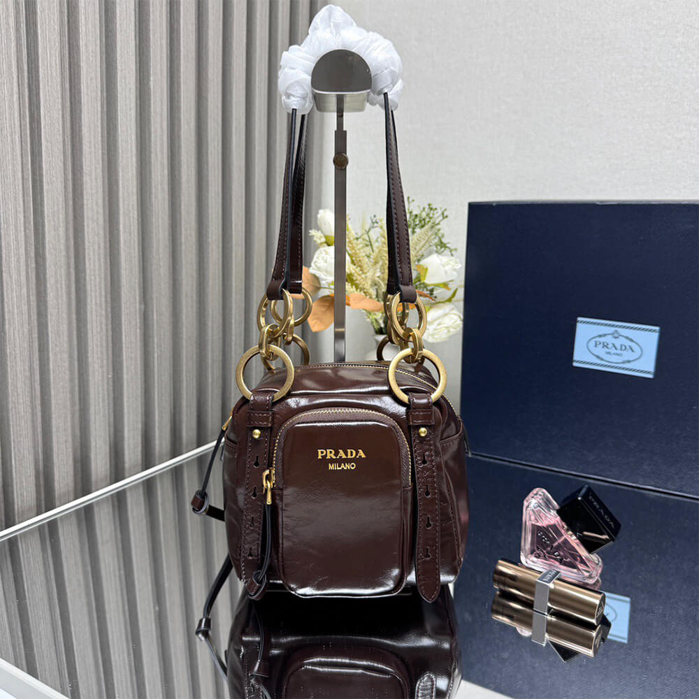 Dangle Leather Top-Handle Mini-Bag