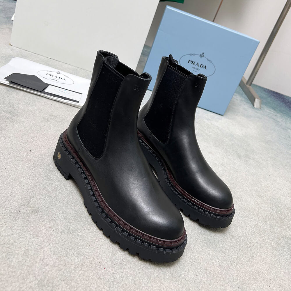 Double Chocolate Leather Chelsea Boots
