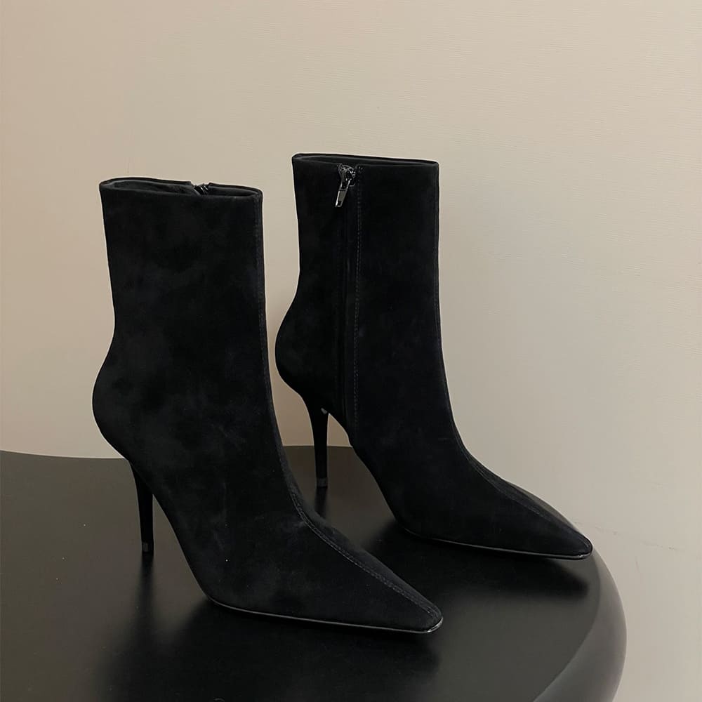 Ashley Booties in Smooth Leather