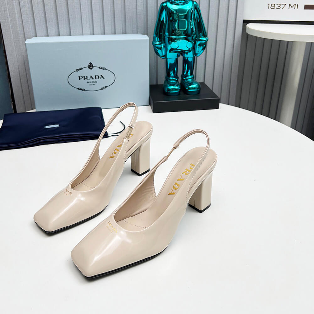 Patent Leather Slingback Pumps 85 Mm