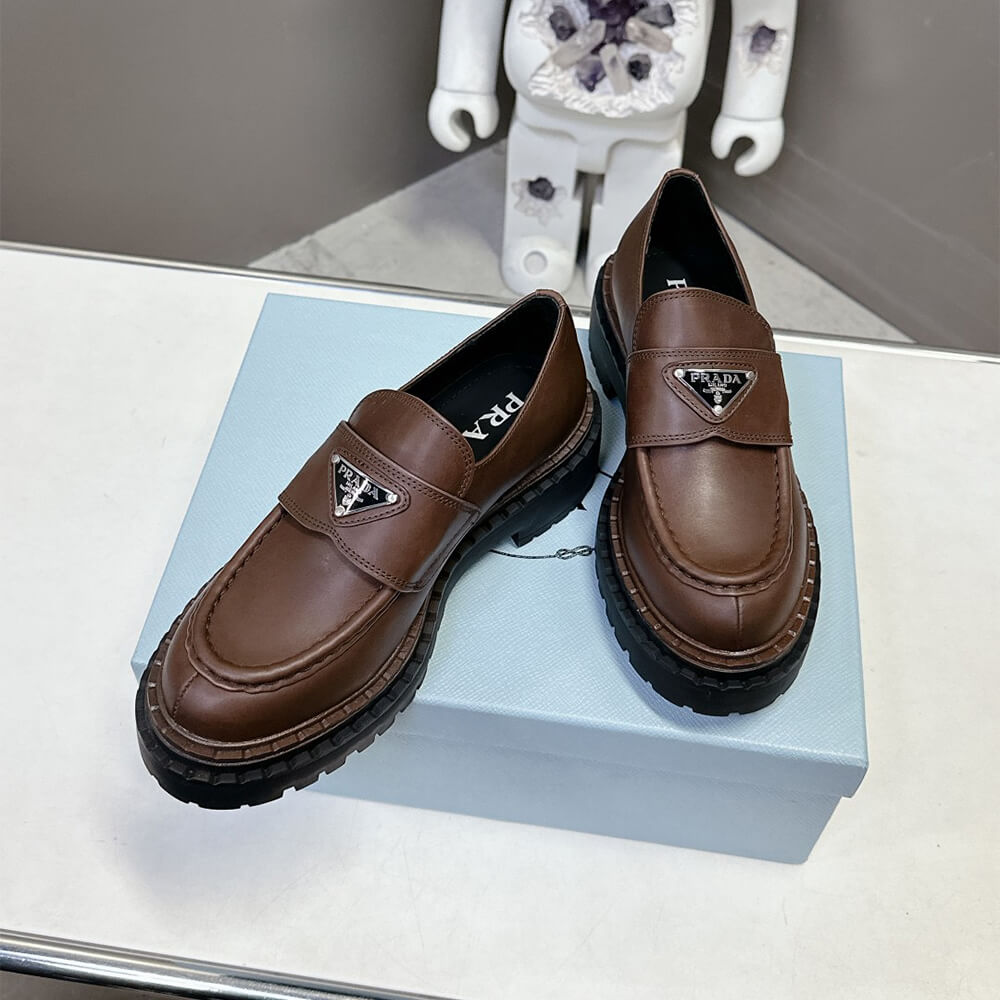 Double Chocolate Leather Loafers