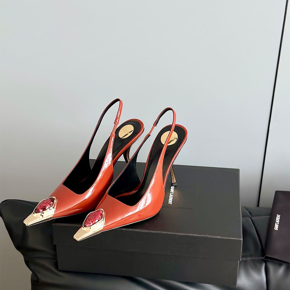 Loulou Slingback Pumps in Patent Leather