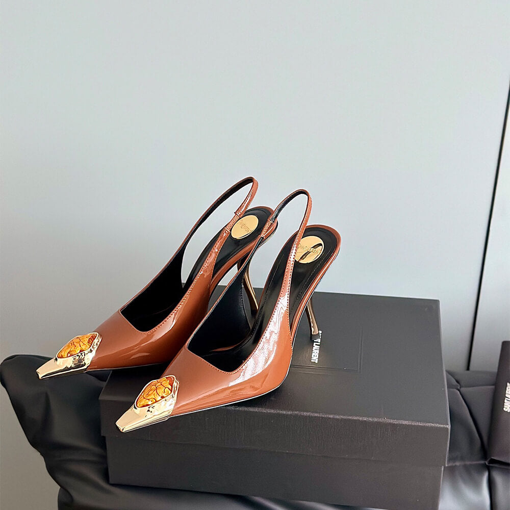 Loulou Slingback Pumps in Patent Leather