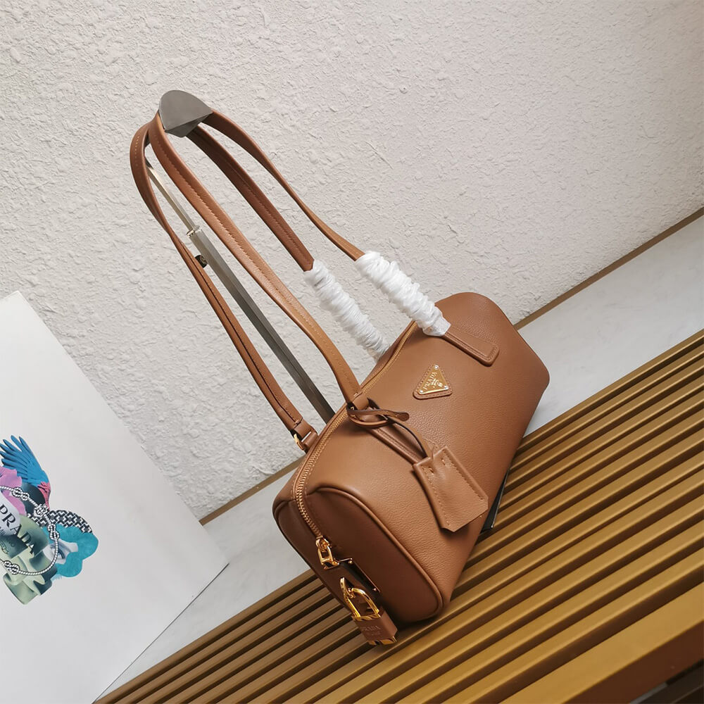 Medium Leather Top-Handle Bag with Padlock