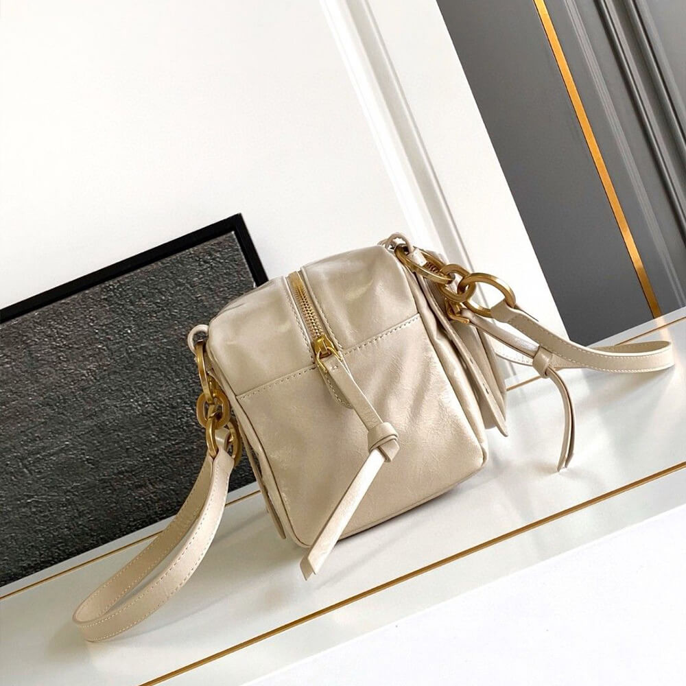 Dangle Leather Top-Handle Mini-Bag