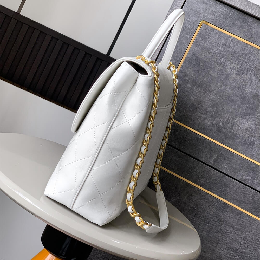 Maxi Flap Bag With Top Handle