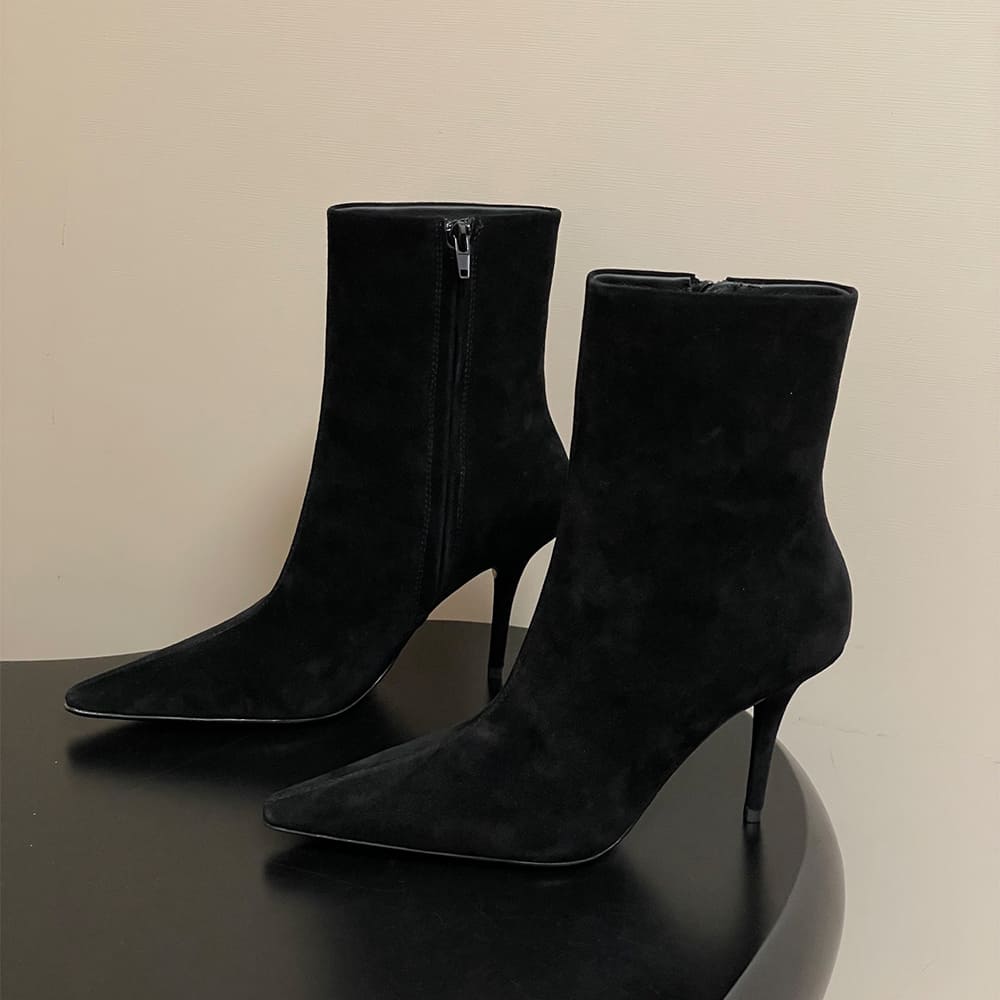 Ashley Booties in Smooth Leather