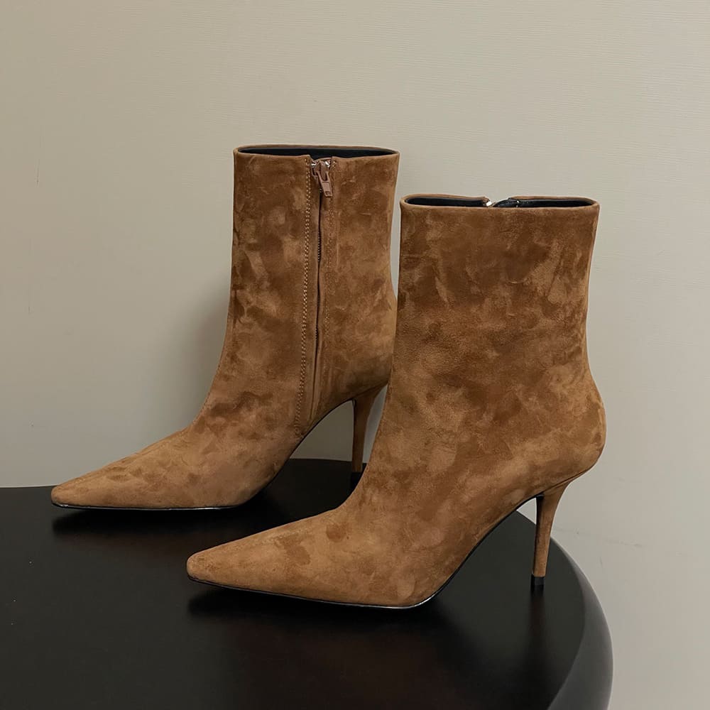 Ashley Booties in Smooth Leather