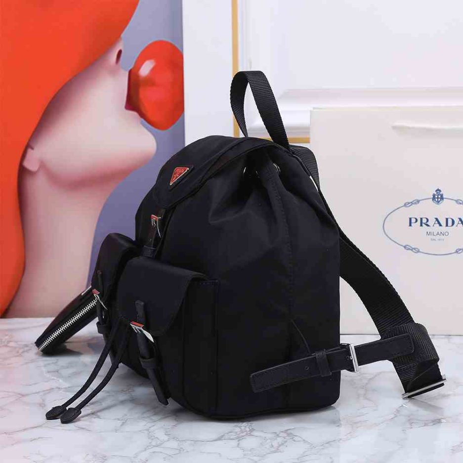 Re-Nylon Medium Backpack with Pouch