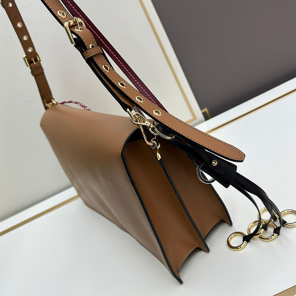 Soft Sound Large Leather Shoulder Bag with Charms
