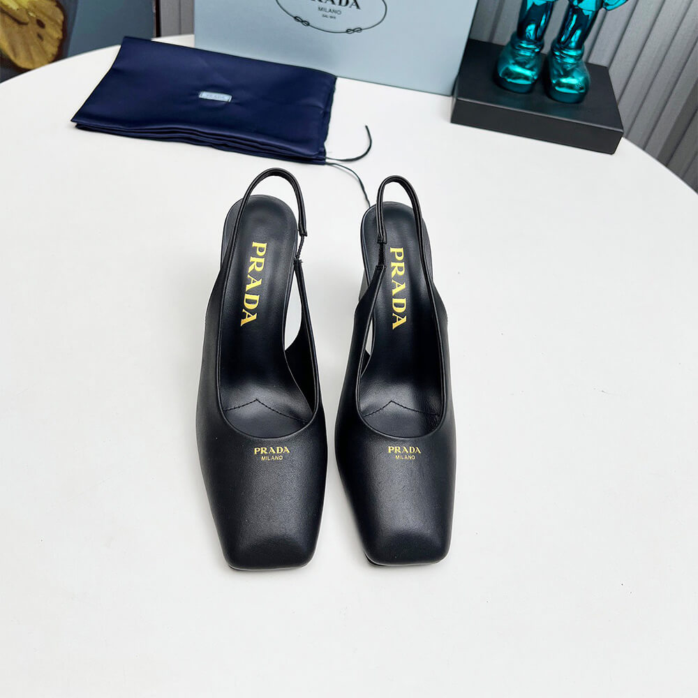 Leather Slingback Pumps 85 mm