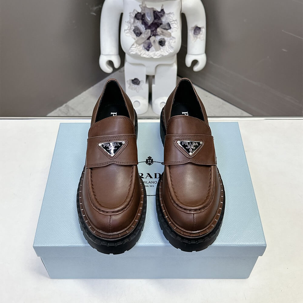 Double Chocolate Leather Loafers