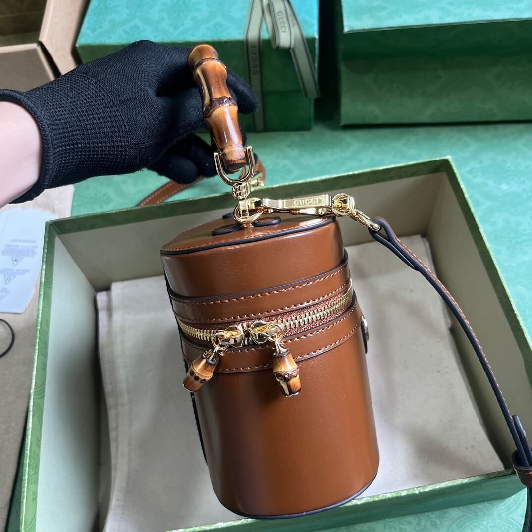 Mini bamboo shoulder bag