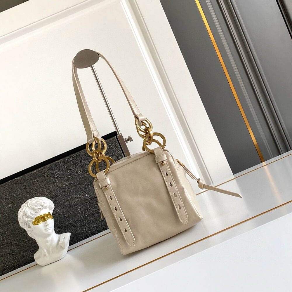 Dangle Leather Top-Handle Mini-Bag