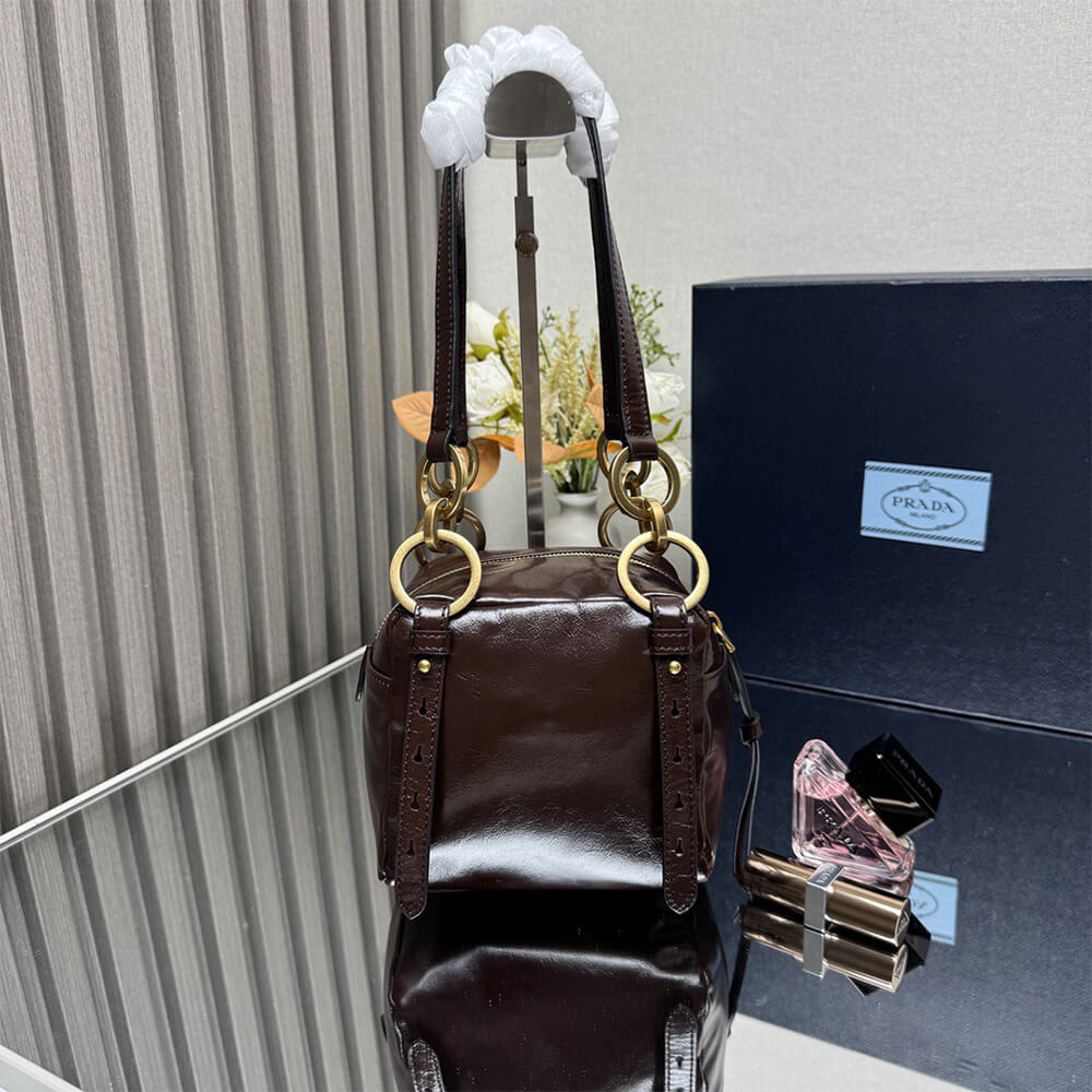 Dangle Leather Top-Handle Mini-Bag