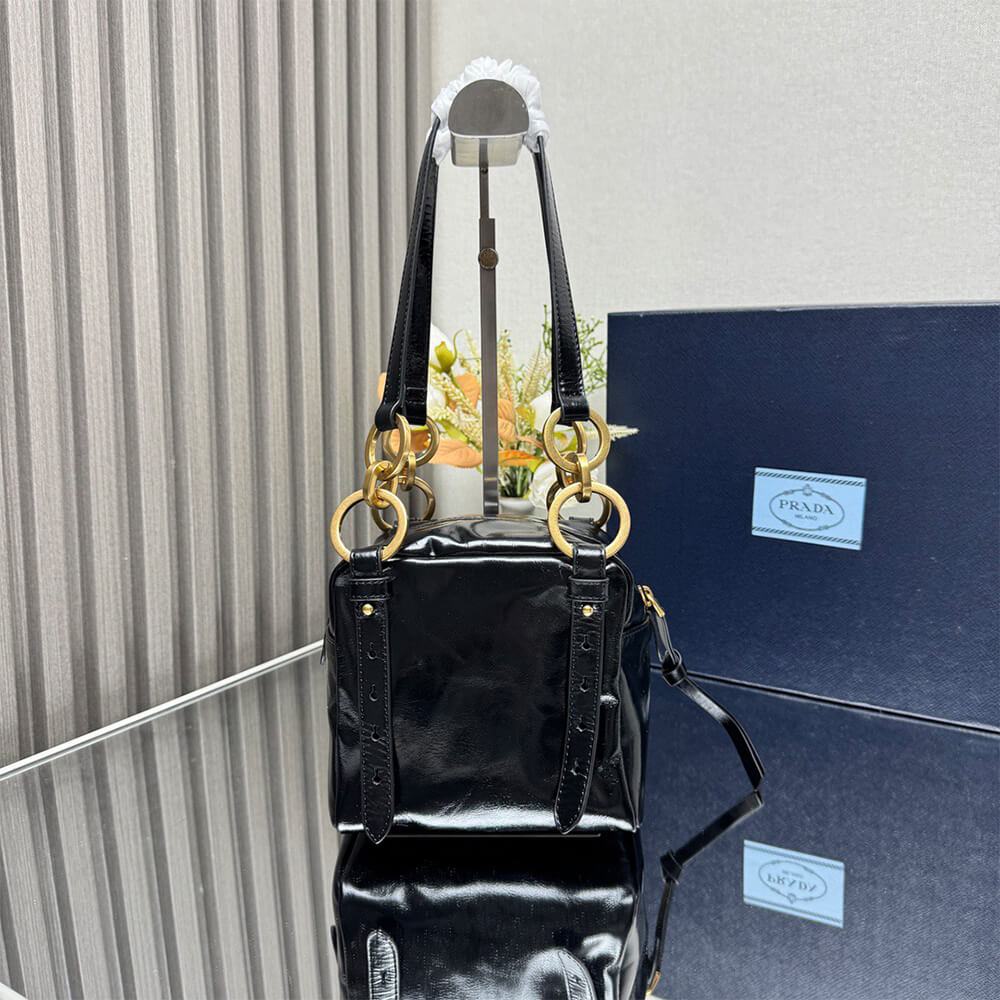 Dangle Leather Top-Handle Mini-Bag