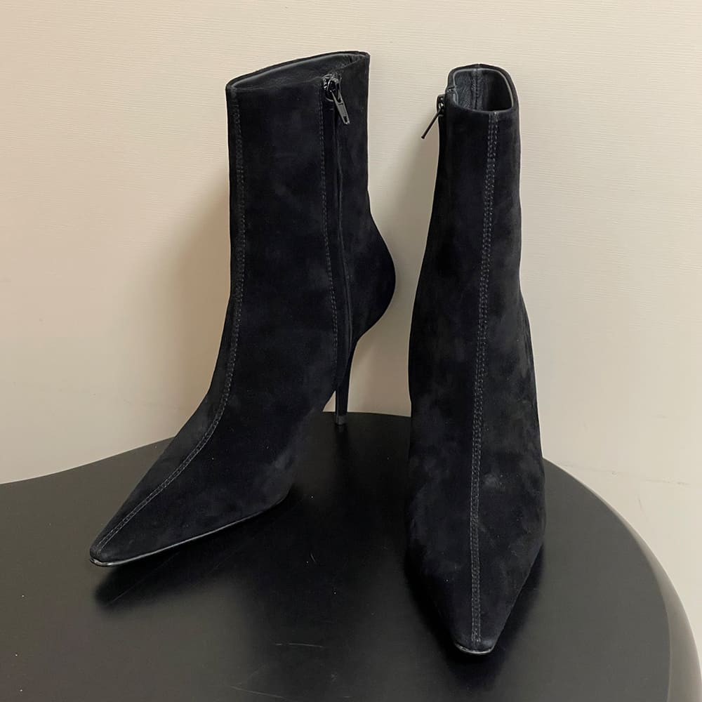 Ashley Booties in Smooth Leather