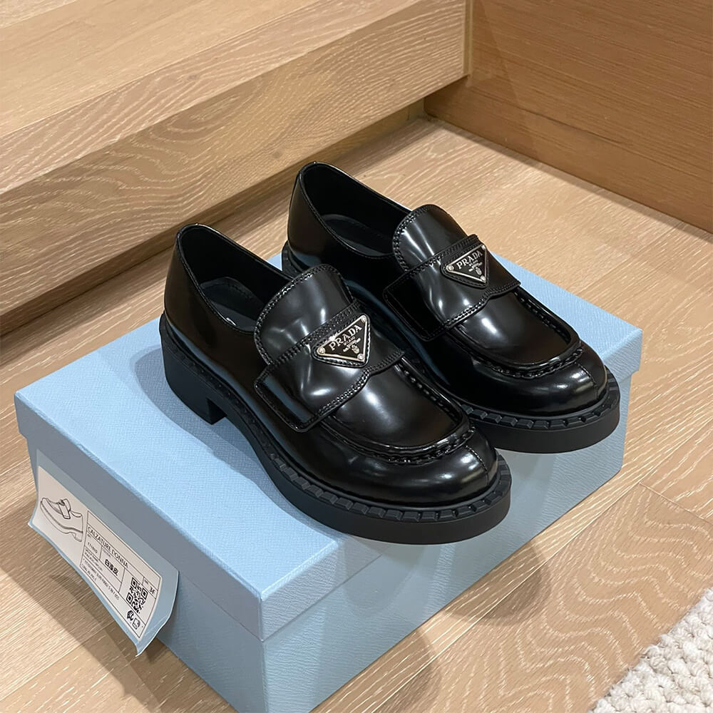 Chocolate Brushed Leather Loafers