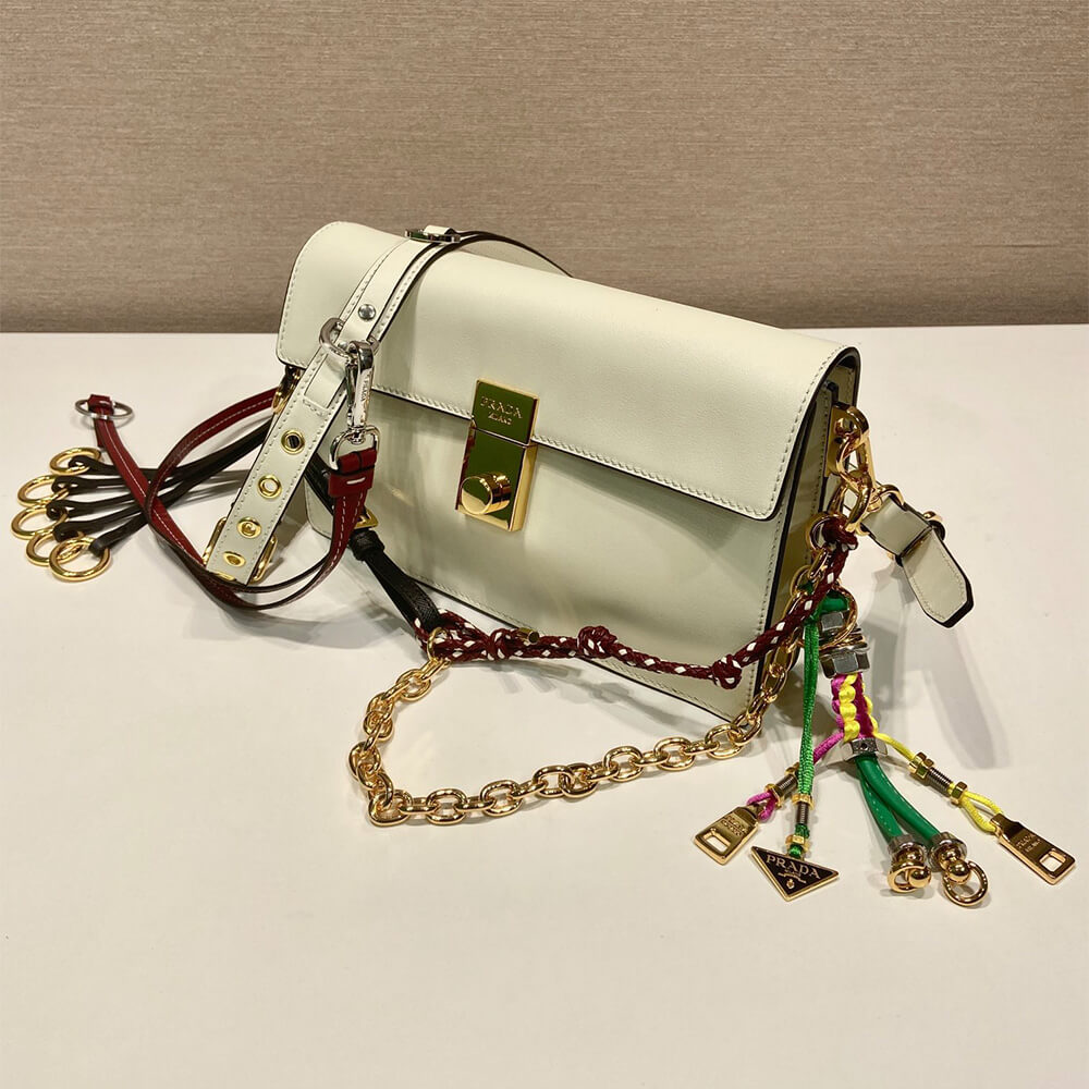 Soft Sound Small Leather Shoulder Bag with Charms