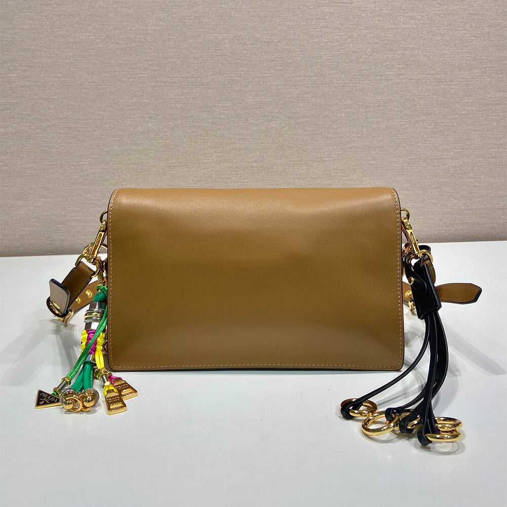 Soft Sound Small Leather Shoulder Bag with Charms