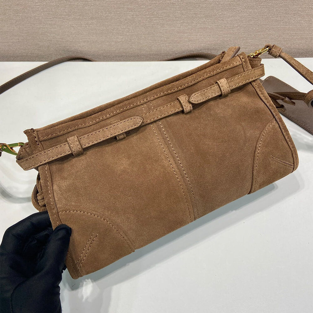 Small Bonnie Suede Shoulder Bag