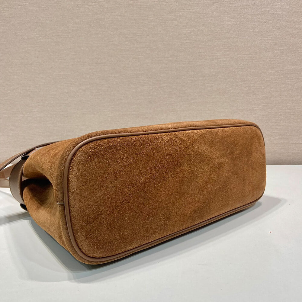 Buckle Small Suede Handbag with Belt