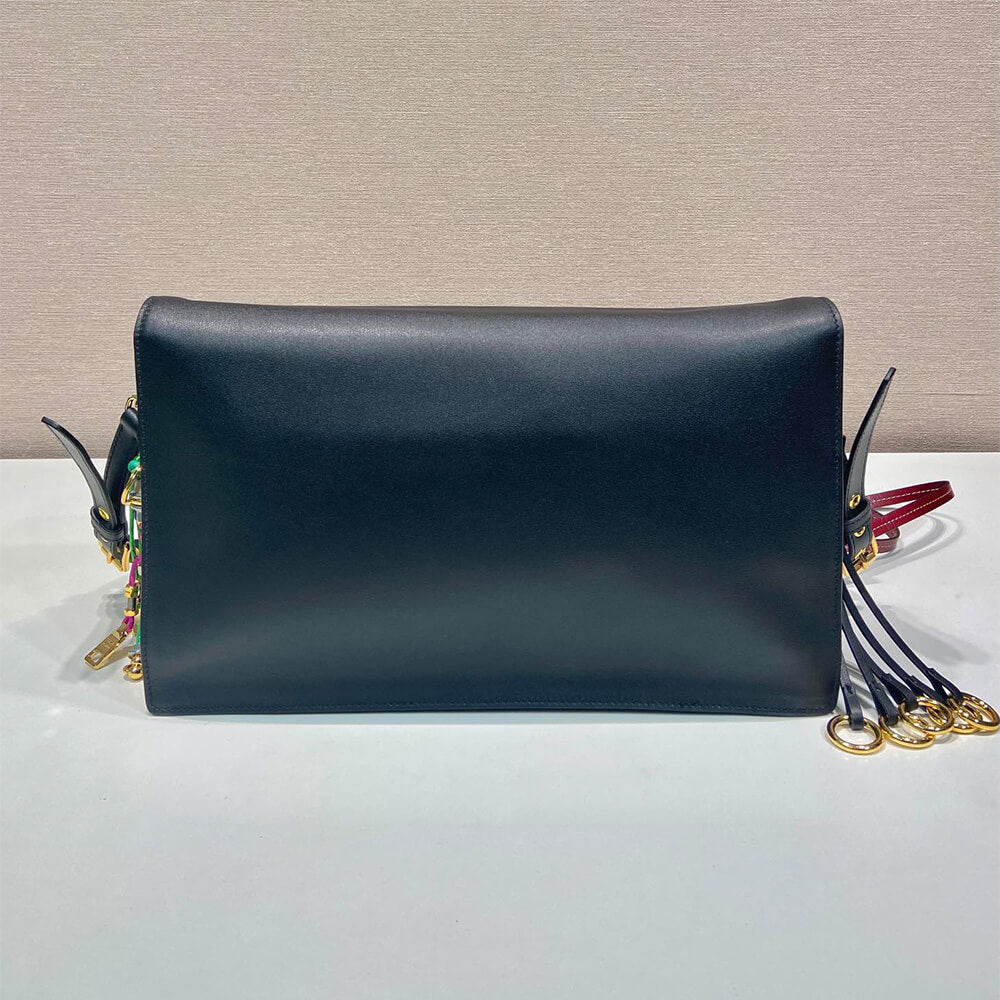 Soft Sound Large Leather Shoulder Bag with Charms