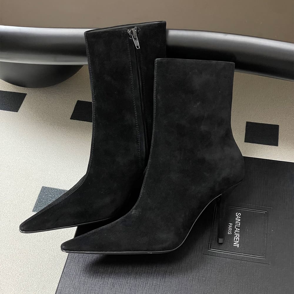 Ashley Booties in Smooth Leather