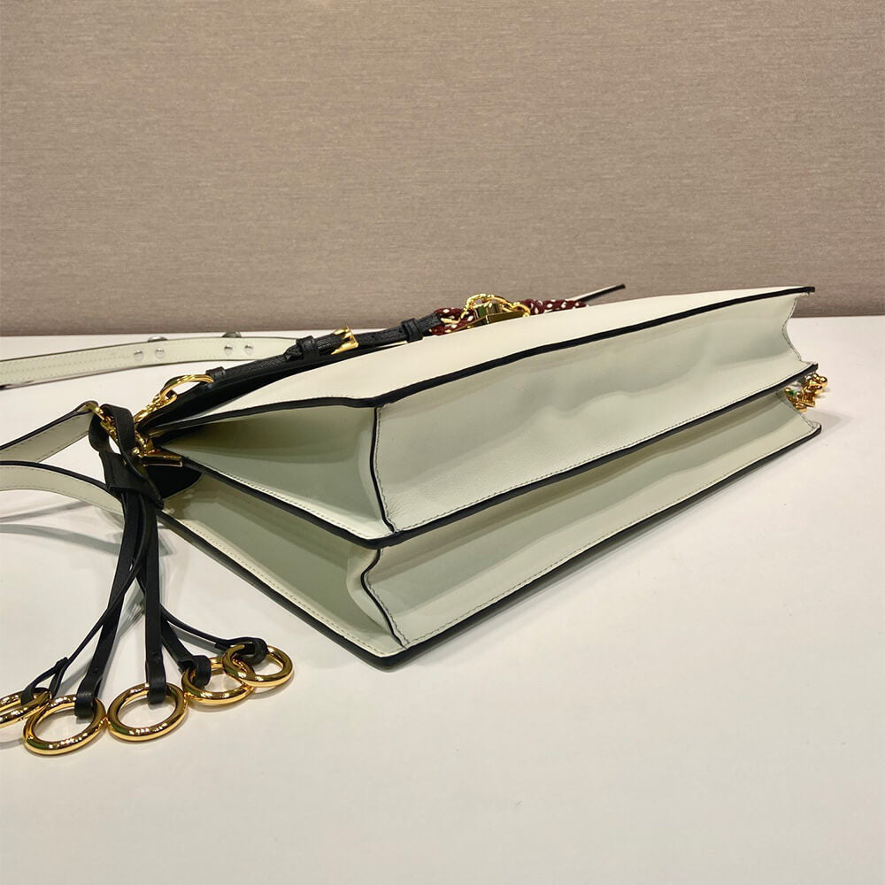 Soft Sound Large Leather Shoulder Bag with Charms