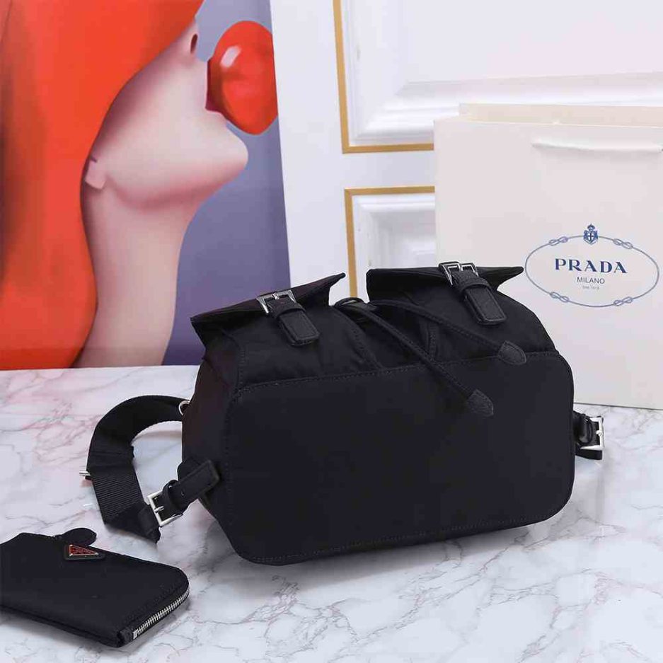 Re-Nylon Medium Backpack with Pouch