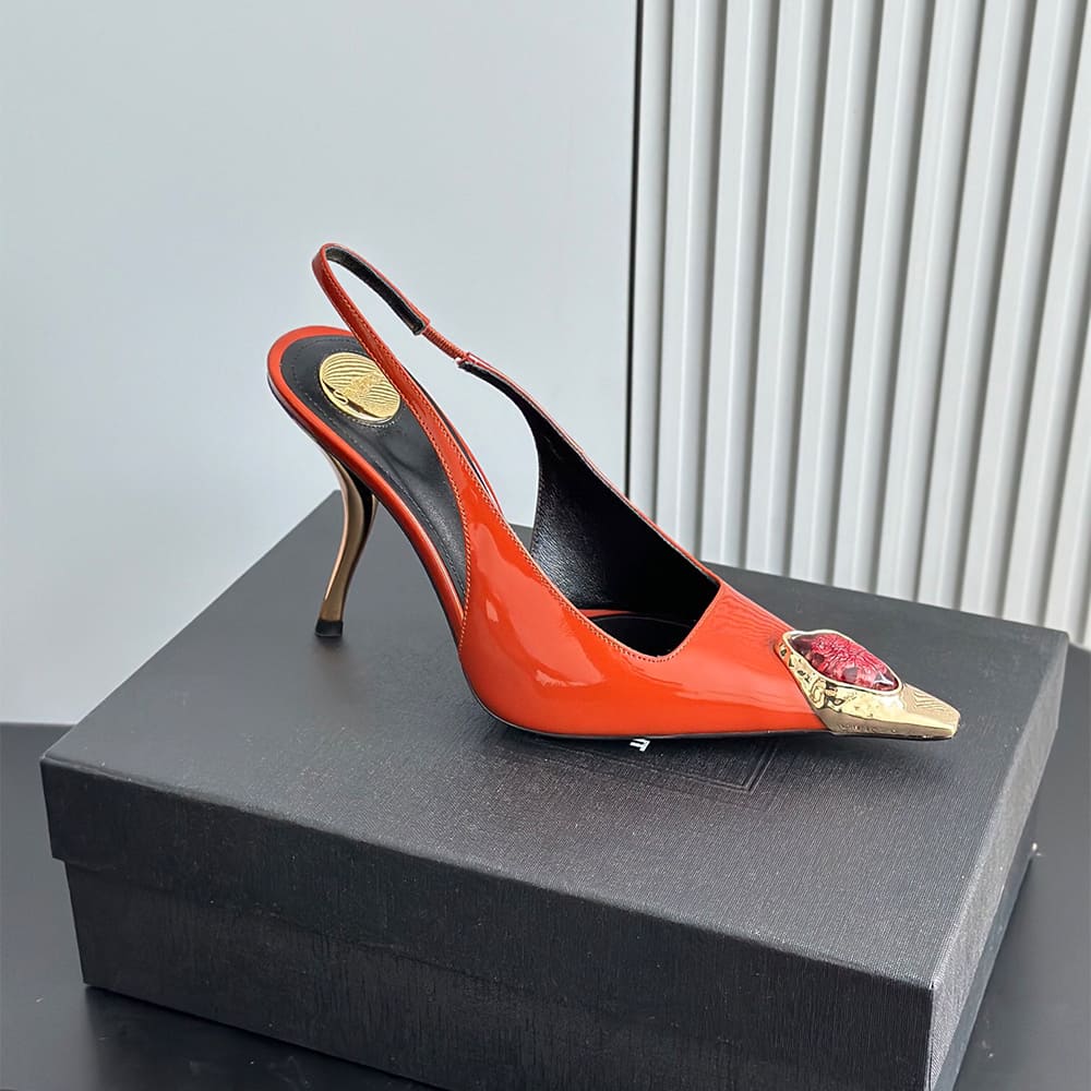 Loulou Slingback Pumps in Patent Leather