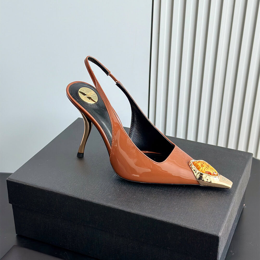 Loulou Slingback Pumps in Patent Leather
