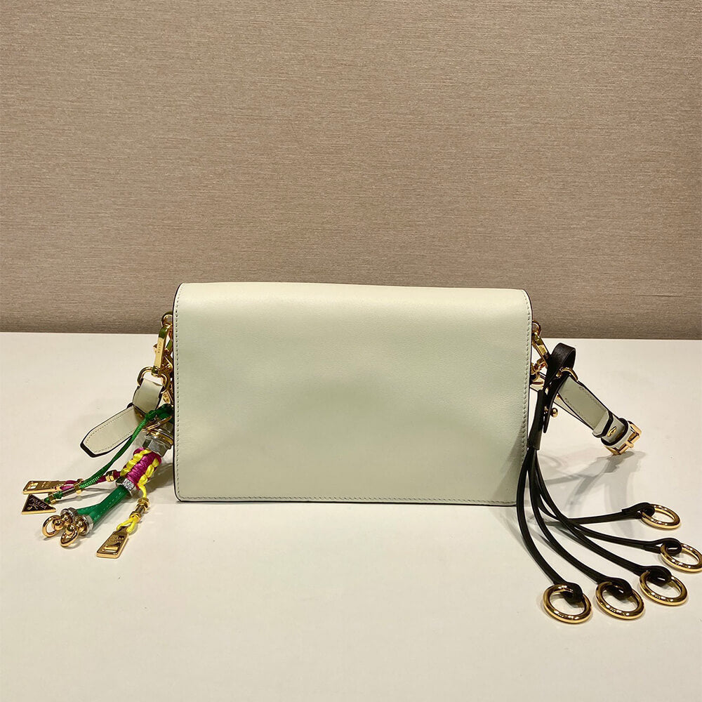 Soft Sound Small Leather Shoulder Bag with Charms