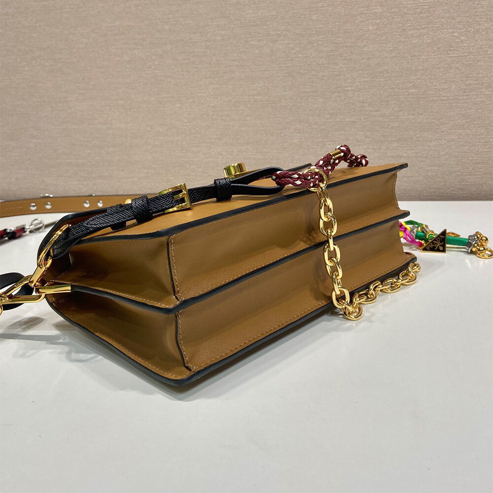 Soft Sound Small Leather Shoulder Bag with Charms