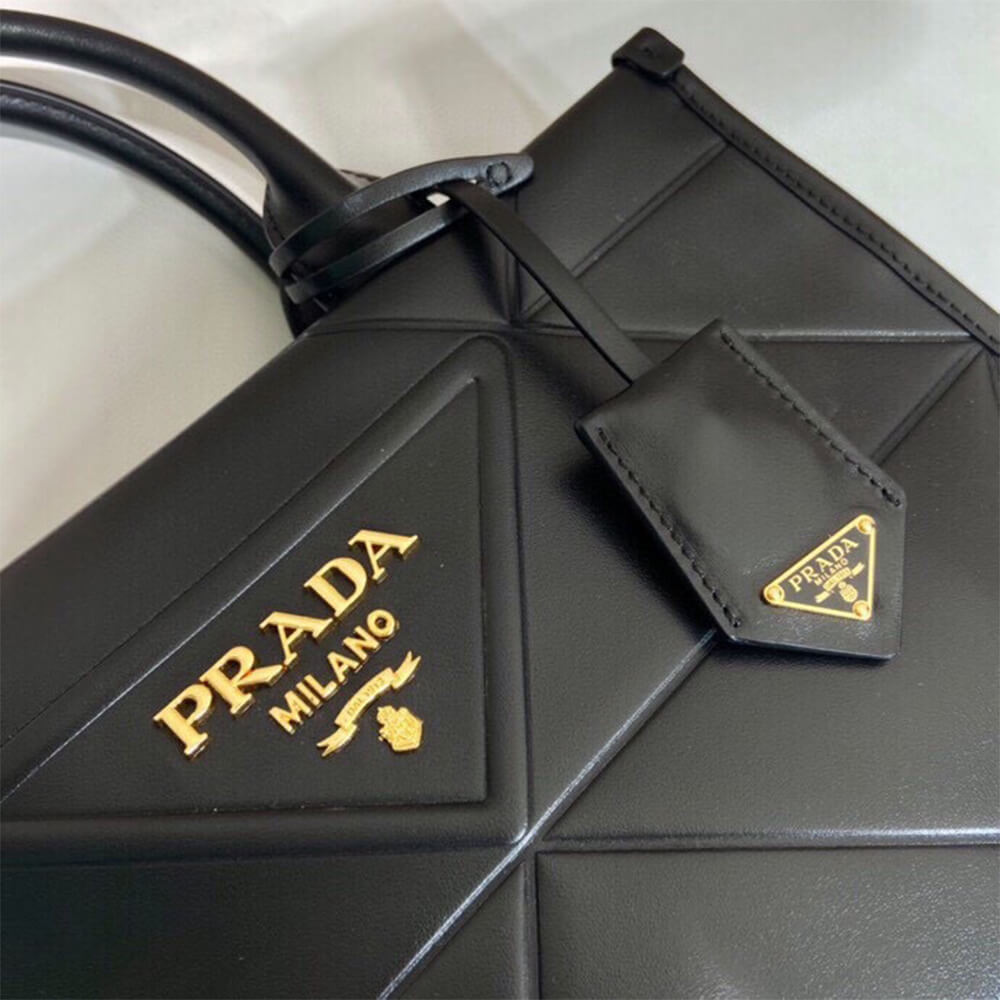 Small Leather Prada Symbole Bag with Topstitching