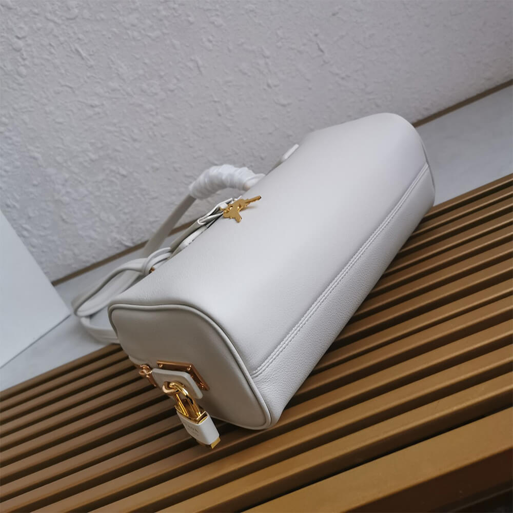 Medium Leather Top-Handle Bag with Padlock