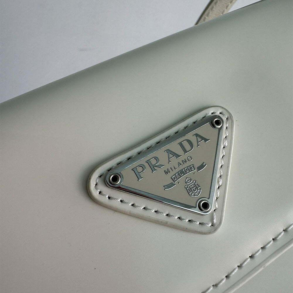 Small Cleo Brushed Leather Shoulder Bag with Flap