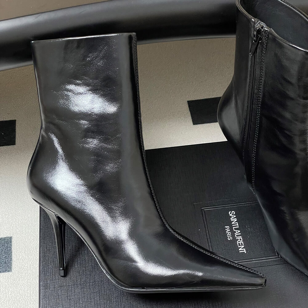 Ashley Booties in Smooth Leather