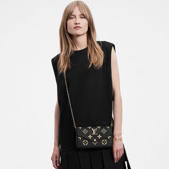 Félicie Pochette Gray M69977 Black M80482