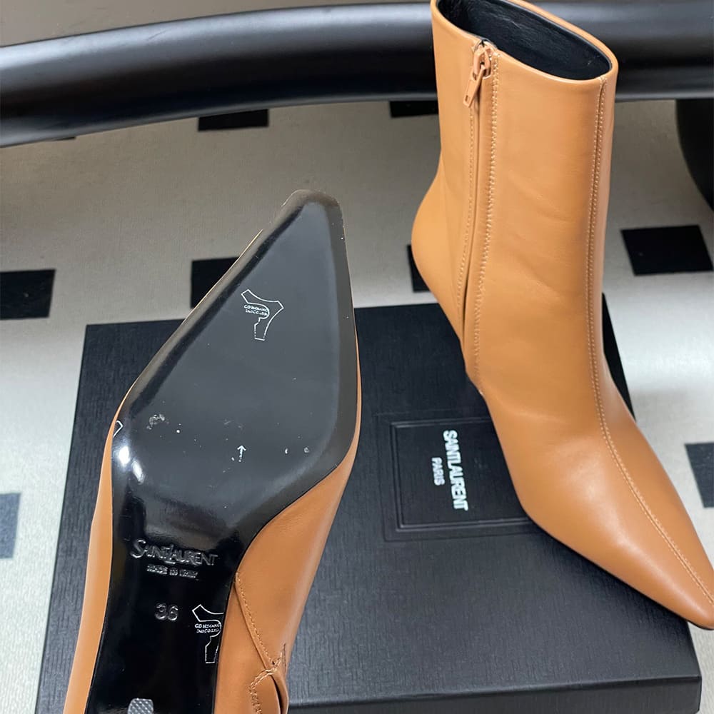 Ashley Booties in Smooth Leather