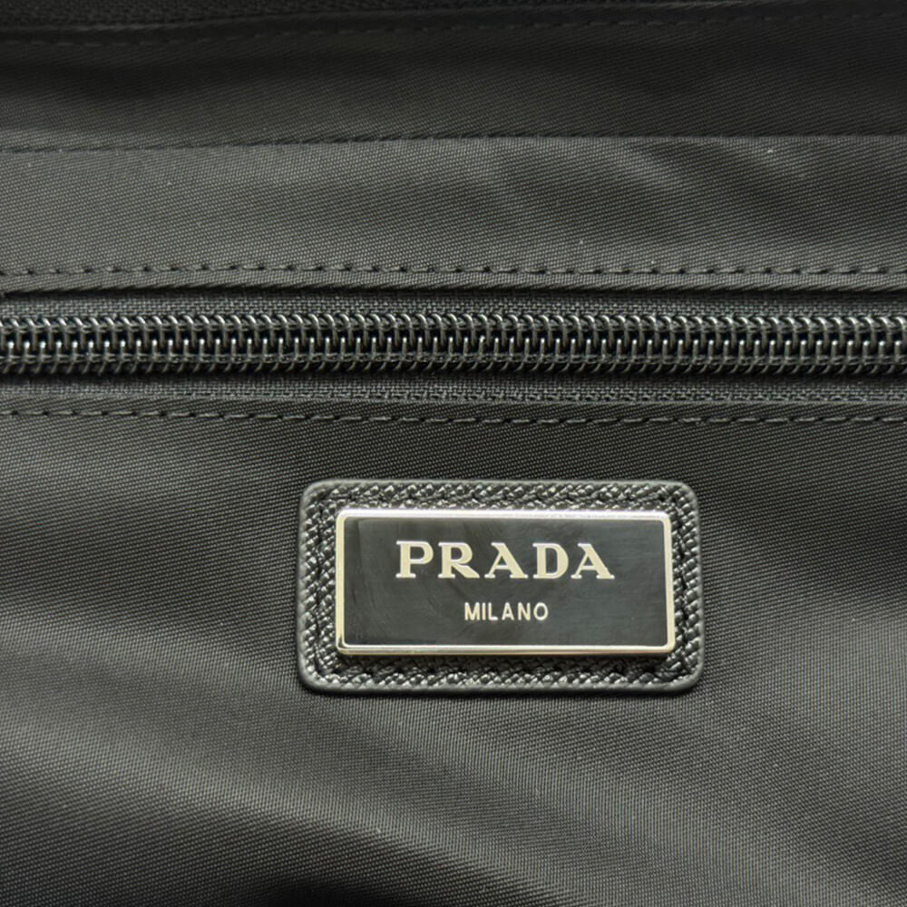 Re-Nylon and Saffiano Leather Belt Bag