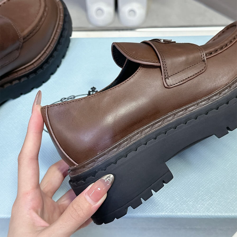 Double Chocolate Leather Loafers