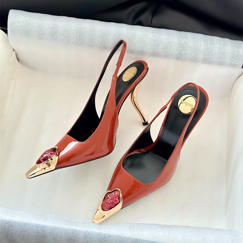 Loulou Slingback Pumps in Patent Leather