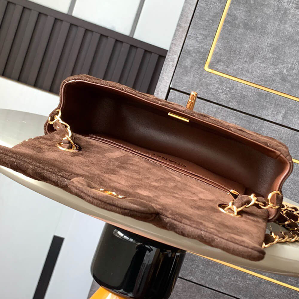 Suede Mini Flap Bag